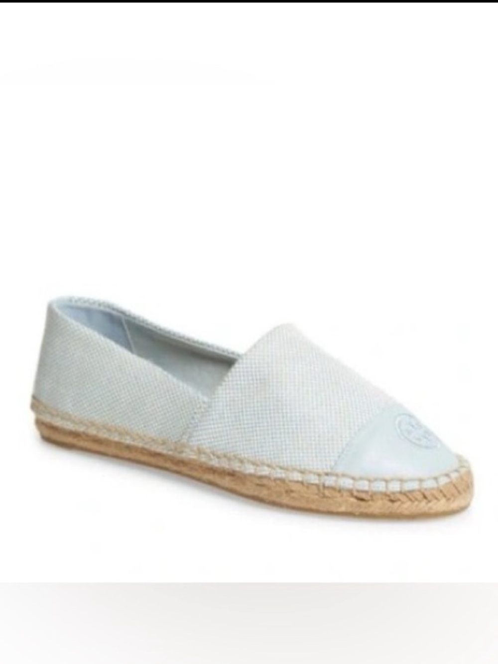 Tory Burch Colorblock Espadrille Flat in Seltzer Blue size 8